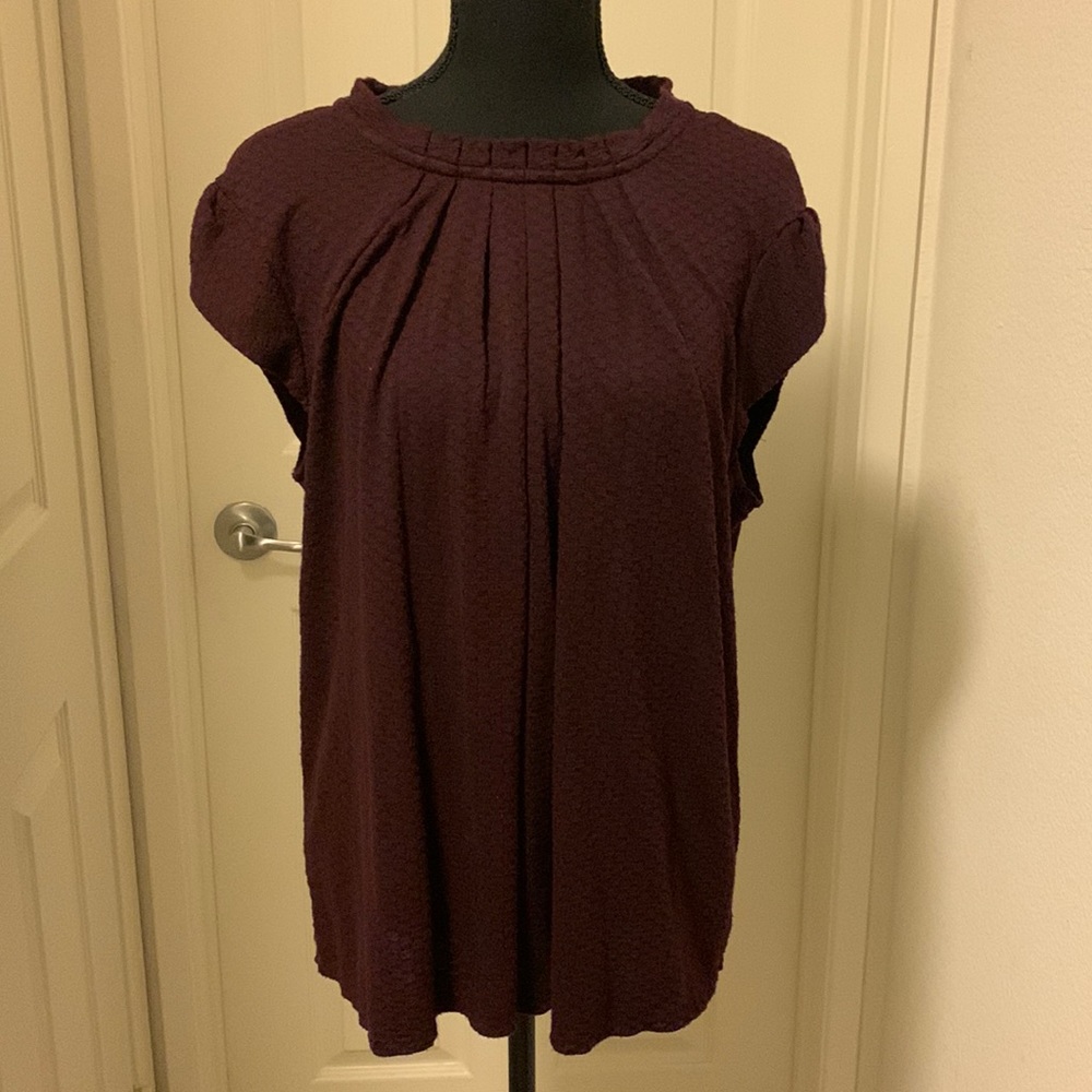 Kohl’s ELLE Dark Red Blouse - Size XXL